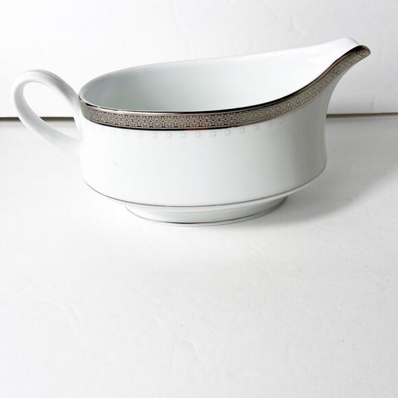 Vintage Noritake 4338 Metropolitan Platinum Creamer - Picture 5 of 12